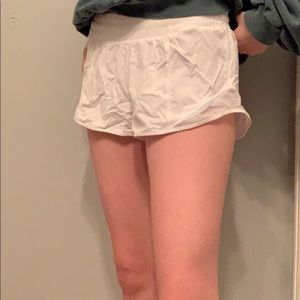 White lululemon athletic shorts
